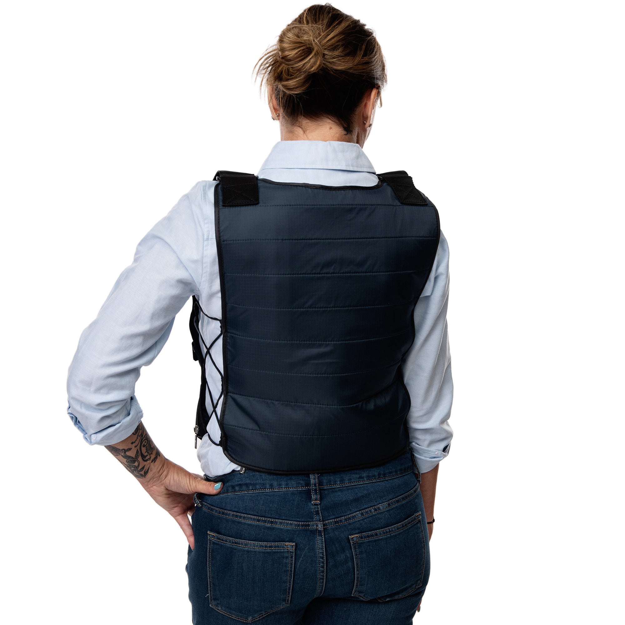 FlexiFreeze Ice Vest - Personal Cooling Cold Vest for Heat Relief, Navy