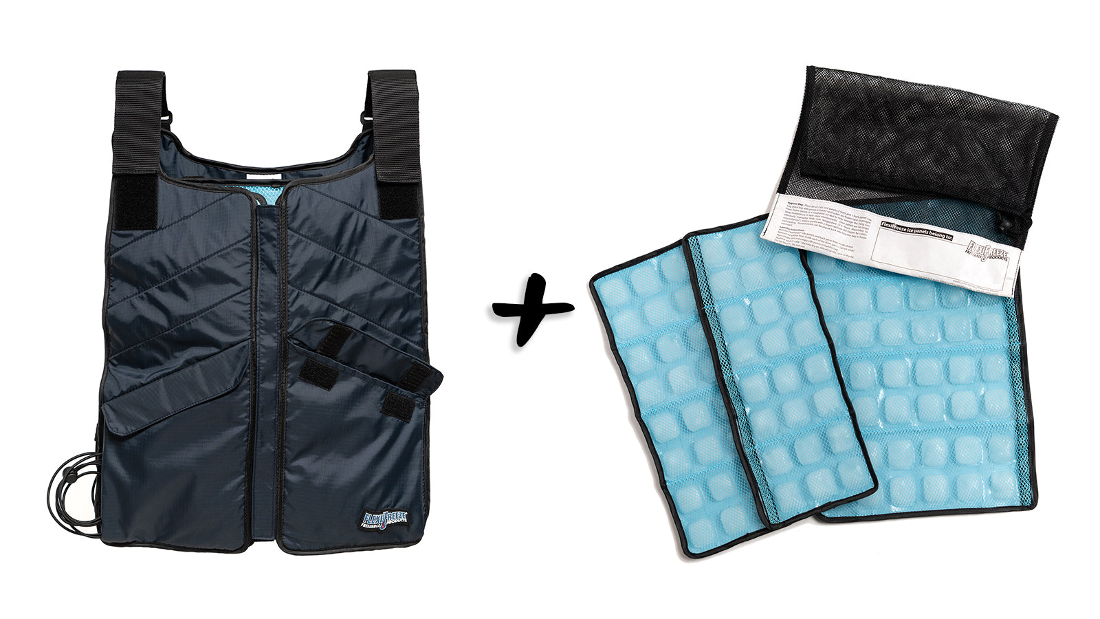 NSC Navy Velcro Ice Vest + Extra Panel Set