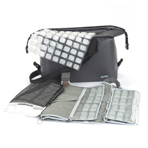 Professional Series Cooling Kit - charcoal, includes replacement panels, ice vest, charcoal, with gray insulated bag, and FlexiFreeze ice sheet