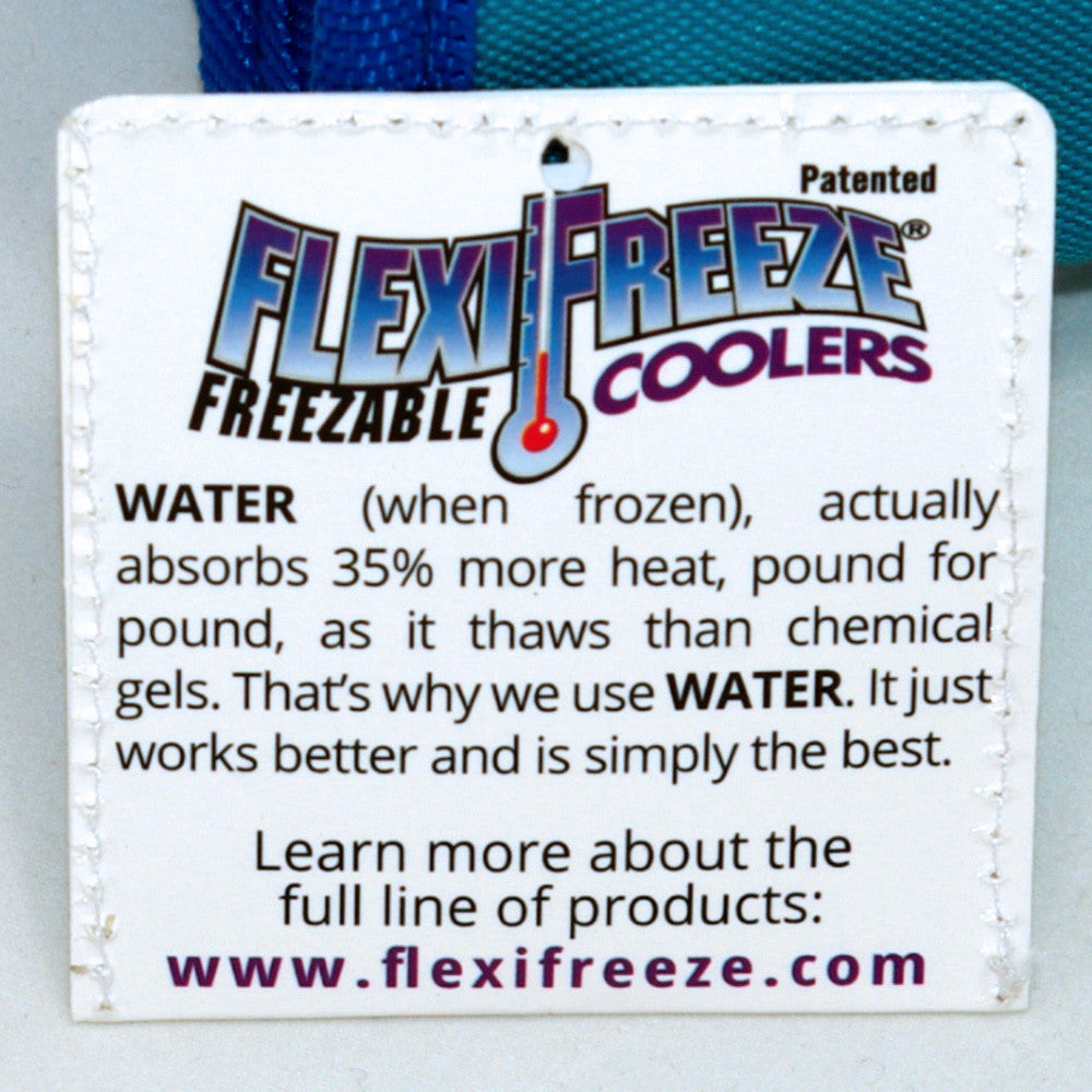 FlexiFreeze informational tag about freezing water