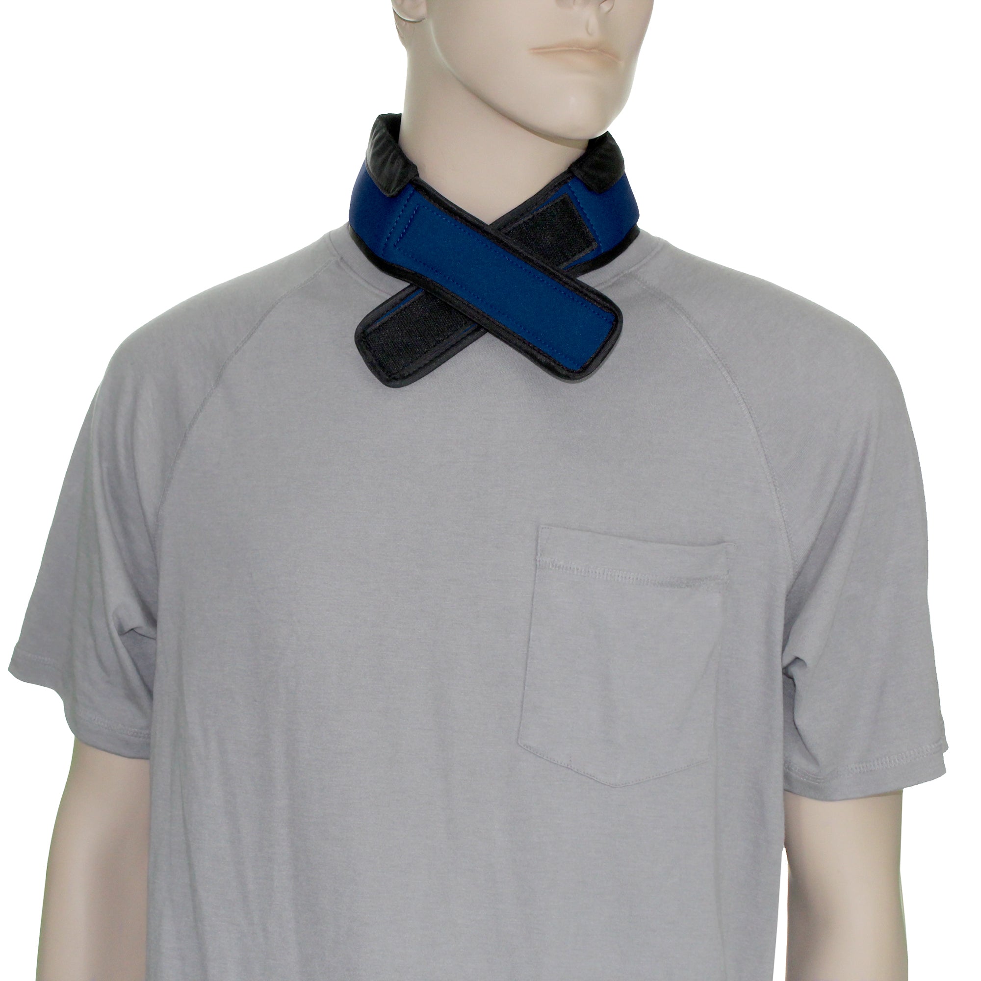 FlexiFreeze Cooling Collar, blue, on mannequin