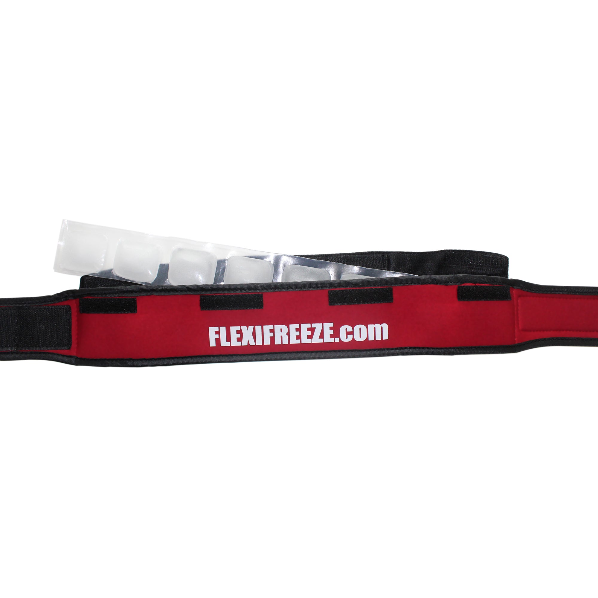 FlexiFreeze Cooling Collar, red, with 1 ice strip