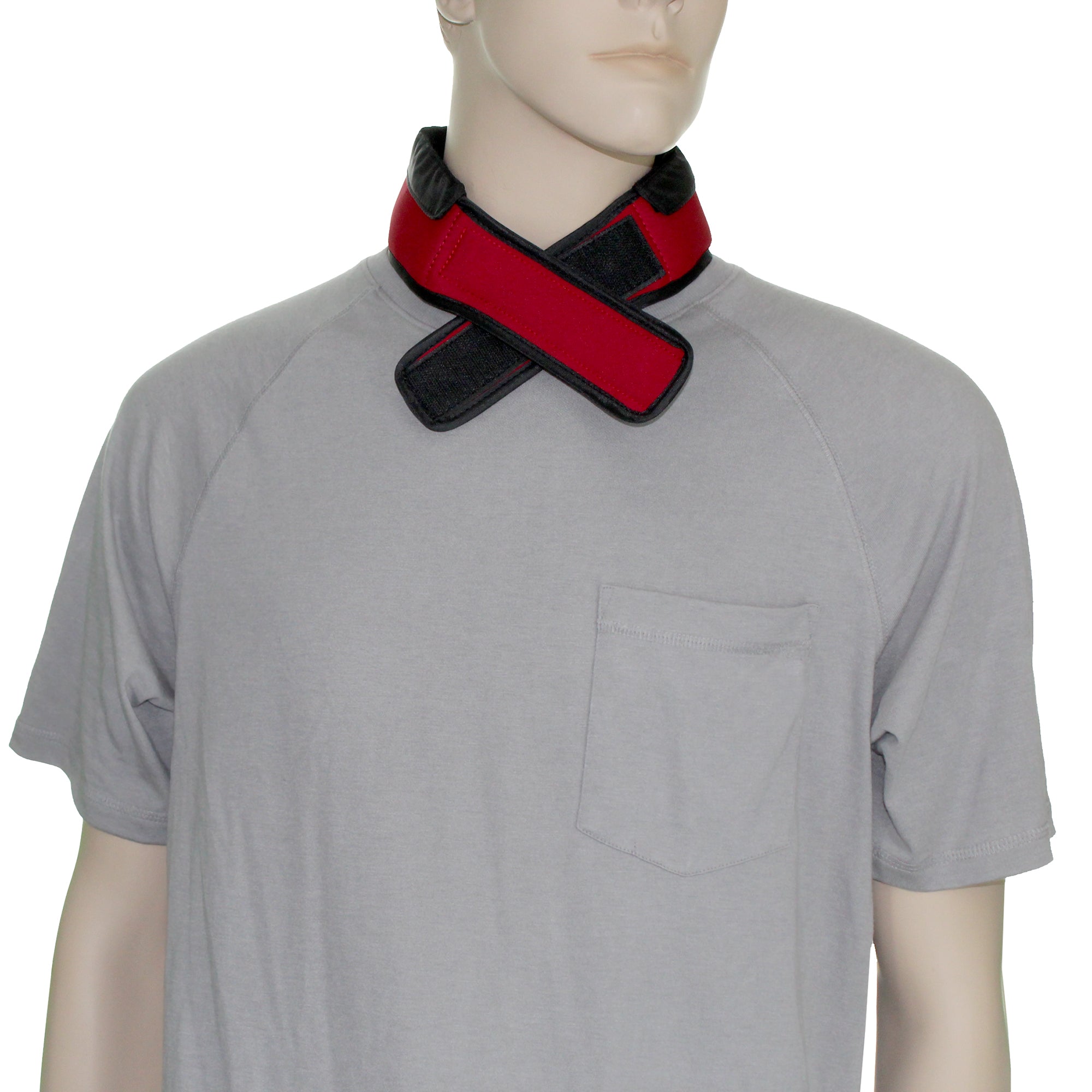 FlexiFreeze Cooling Collar, red, on mannequin