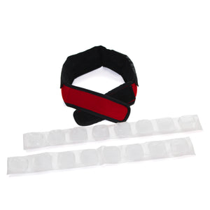 FlexiFreeze Cooling Collar, red, with 2 ice strips