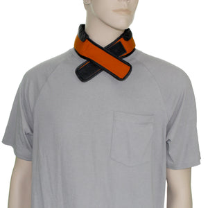 FlexiFreeze Cooling Collar, orange, on mannequin