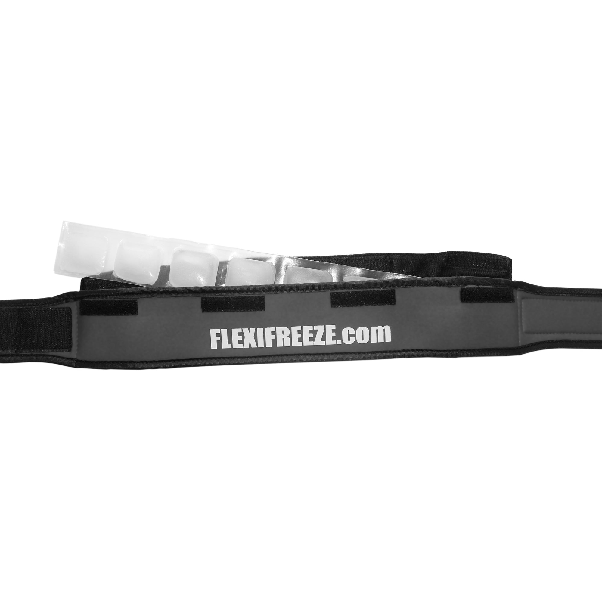 FlexiFreeze Cooling Collar, charcoal, with ice strip
