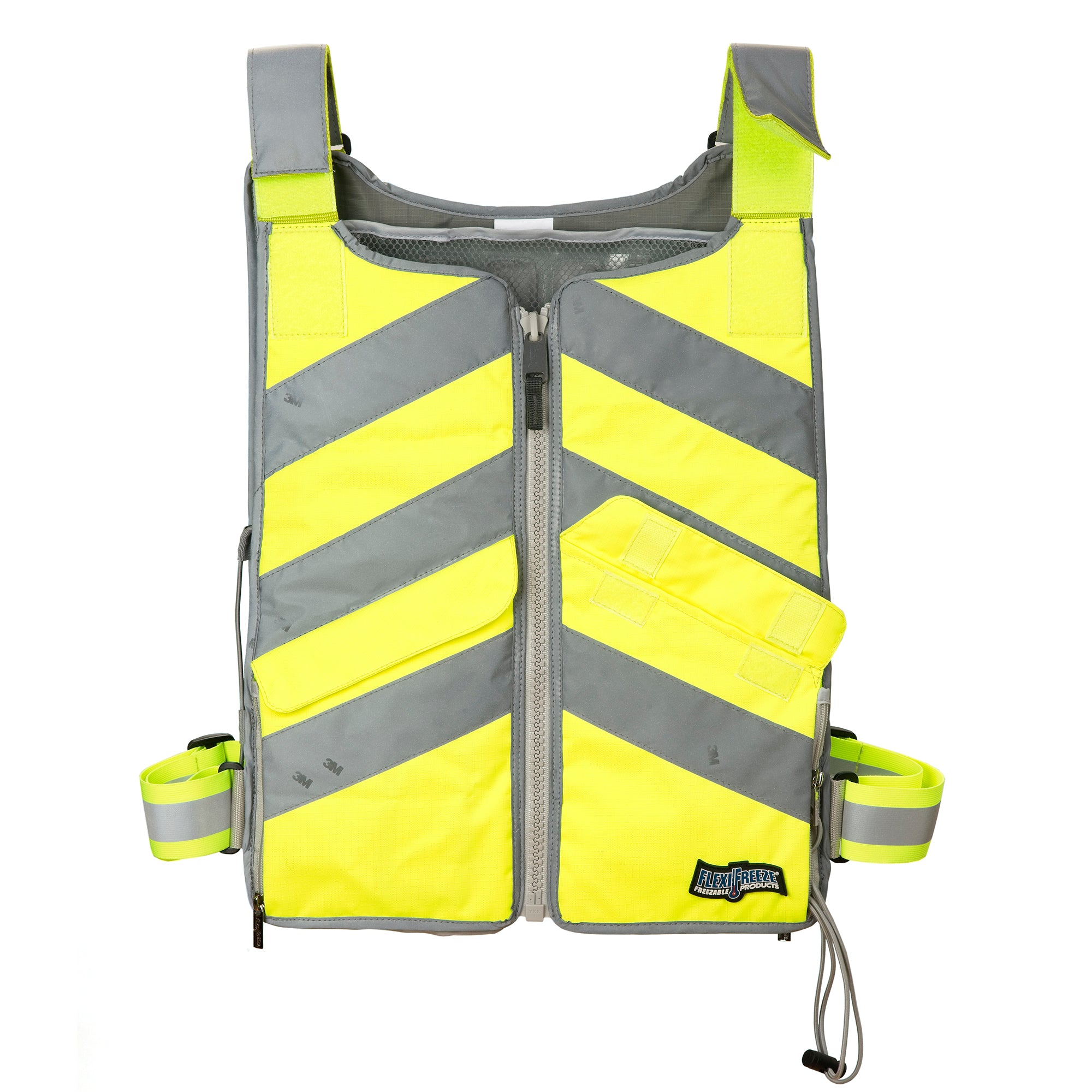 FlexiFreeze Professional Series Ice Vest Hi-Vis yellow, front view